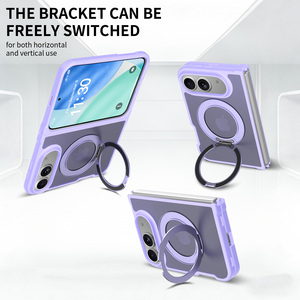 Étui magnétique pour téléphone <span class=keywords><strong>portable</strong></span> <span class=keywords><strong>iPhone</strong></span> Fold Perfect Fit avec protection à 360° °   Support rotatif pour téléphone <span class=keywords><strong>portable</strong></span>, pliable, couleur violet soyeux, avec logo personnalisé - Product Image 5