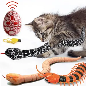 Interactive Eletronic Snake Kitten Teasering Smart Sensing Interactive Cat Toys RC Remote Control Snake Toy For Cat