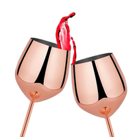 Verre à vin en acier inoxydable de 17 oz, design moderne, directement de l'usine, idéal pour les fêtes et les mariages