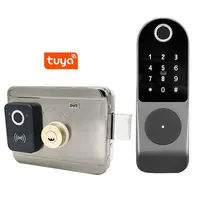 الذكية واي فاي Tuya app بصمة باب المنزل قفل لوحة المفاتيح الرقمية للماء قفل خارجي ل بوابة الباب الصلب