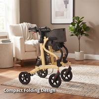 Déambulateur Relaxsmith avec siège pour personnes âgées, mobilité sécurisée, soutien à la réadaptation, absorption des chocs, certifié CE, modèle léger
