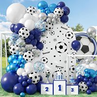 Kit d'arche de ballons sur le thème du football, ballons en forme de ballon de foot et de trophée de champion pour la décoration de fête de célébration d'un match de football