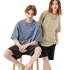 <strong>Clothing</strong> Manufacturer 250gsm Breathable Oversized TShirt Quick Dry Custom Screen Print logo High Quality 100% Cotton Washed - Product Image 3