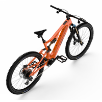 Vélo de montagne électrique à suspension intégrale en fibre de carbone, moteur central à couple élevé de 105 Nm, EMTB 12 vitesses, vélo de trail professionnel