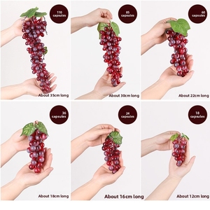 LUYI-Premium <b>Artificial</b> Grape Skewers multi-size grape Simulated Fruits Plastic Fakes Fruit Decorative Pendants - Product Image 5