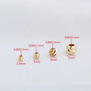High-quality 14k gold-plated <b>copper</b> cut-shape jewelry beads, DIY 18k beads, suitable for necklaces and <b>bracelets</b>, gold-plated be - Product Image 3