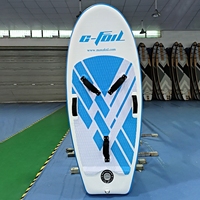 Tabla de Surf Inflable de PVC Doble, Color Azul y Blanco, con Hidroala, Personalizable, Multiusos, SUP 110L/140L