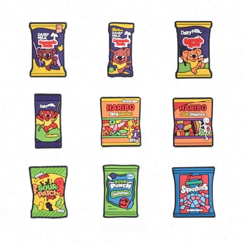 Yummy Food Design Theme Fast Sweet Japanese Chinese Food and More Shoe Charms for DIY Shoes Decoration