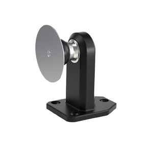 Butée de porte magnétique à résonance en acier inoxydable, surface givrée, fixation au sol pour porte de salle de bain - Product Image 1