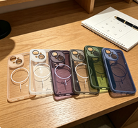 Vente en gros de coques magnétiques transparentes en TPU avec paysages urbains en 6 couleurs pour Redmi Note 14 Pro Plus 13 Pro 12 A3, antichoc