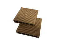 Plancher composite extérieur en WPC imperméable, grain de bois 3D, style européen, matériau en bambou brossé, planche en bois-plastique