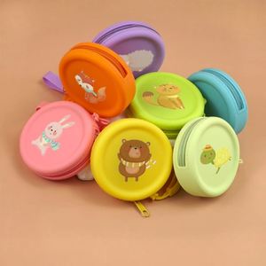 Custom Mini Silicone Zipper Closure Waterproof Eco-Friendly <b>Cute</b> Portable Wallet for Kids and Ladies Daily Use - Product Image 3