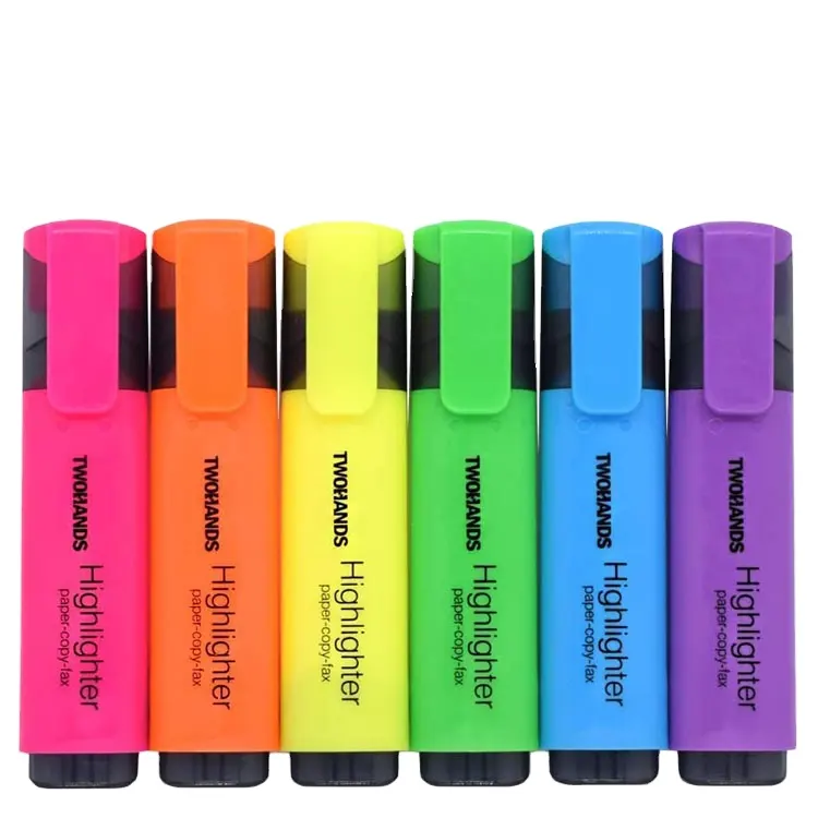 Две руки Премиум флюоресцентную светящуюся краску ручка для рисования маркер, 6 ярких цветов, косметическое средство, флуоресцентный маркер для белой доски