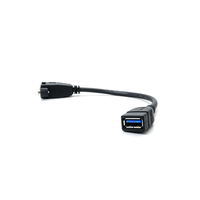 Câble d'extension Goochain USB 2.0 Type-B femelle vers USB A femelle, L=150mm, câble en PVC, résistant à la pulvérisation de sel 24h/24