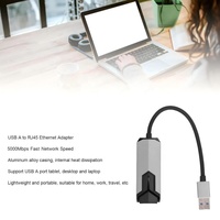 Adaptateur Ethernet USB 3.0 vers RJ45 5G, carte réseau filaire 5000 Mbps, en alliage d'aluminium, sans pilote, Plug and Play pour ordinateur portable