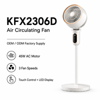 Ventilateur portable turbo léger et minimaliste à oscillation automatique 3D avec moteur DC sans balais et sortie Power Bank, garantie Trade Assurance