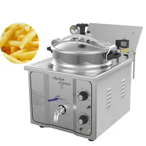 Factory Outlet Huhn Schnell kochtopf Friteuse Kontinuierliche Frittier maschine Fritte use