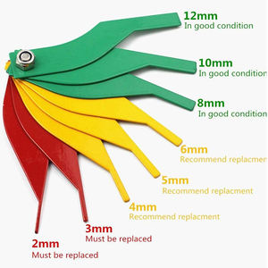 ชุดเกจวัดความหนาเบรกรถยนต์8ชิ้นรหัสสีและเหล็กประทับเมตริก SAE วัสดุโลหะพลาสติกรถยนต์ - Product Image 2
