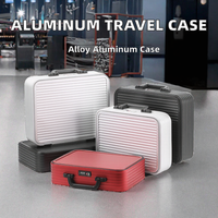 Valise de voyage en alliage d'aluminium avec roulettes, cadre en aluminium, étanche, antivol, poignée rigide, sac pour ordinateur portable et documents professionnels