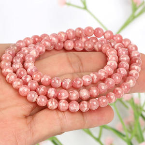 Pulseras de Piedra Roja Natural con Manchas, Venta al por Mayor, Alta Calidad, Tres Anillos, Pulseras de Rodocrosita Argentina para Regalos - Product Image 6