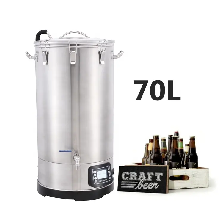 Máquina de fermentación de cerveza artesanal, Guten 70 litros, mazo eléctrico, Tun, microcervecería todo en uno, equipo de elaboración casera