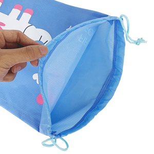 Cute Cartoon <b>Kids</b> <b>Drawstring</b> <b>Bag</b> Reusable Breathable Water-Resistant Dinner Plate Storage Pouch - Product Image 4