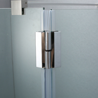 Cabine de douche rectangulaire en alliage d'aluminium DOMO à montage rapide avec cadre pour salle de bain
