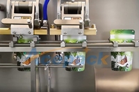 Machine à emballer de sachets alimentaires Doypack de sachets préfabriqués SG-180 plastique pour remplissage de purée de pâte à sauce fonctions d'étiquetage moteur de base
