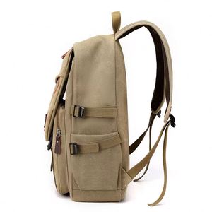 Sac à dos d'école pour étudiants, sac à dos de voyage rétro en toile, sac à dos pour ordinateur portable, fabriqué en usine BSCI, personnalisable - Product Image 2