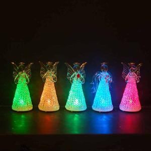 Ange <span class=keywords><strong>de</strong></span> <span class=keywords><strong>noël</strong></span> en verre soufflé à la main avec lumière led ange en verre en forme <span class=keywords><strong>de</strong></span> cœur avec lumières led - Product Image 2