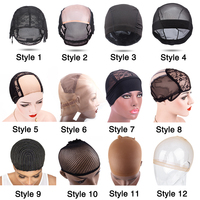 Vente en Gros Casquettes à Perruque Ventilées Mono U Part à Fermeture Réglable en Maille Spandex Dôme Full Lace pour la Fabrication de Perruques avec Logo Personnalisé