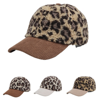Gorra de Béisbol Retro OEM de 6 Paneles con Estampado de Leopardo y Puntos Coloridos, Gorra Clásica Unisex ODM con Diseño a Cuadros, Gorra Tipo Dad Sin Estructura