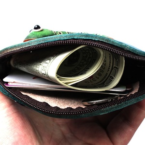 Boshiho Genuine Leather Animal Coin <b>Purse</b> Cute Wallets with <b>Key</b> Chain - Product Image 3