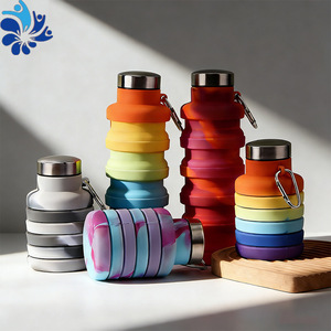 Botella de Agua Deportiva de Silicona de 500 ml, Plegable, Portátil, para Exteriores, Taza de Regalo - Product Image 4