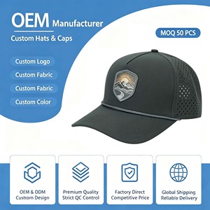 High Quality Custom PVC Logo <b>Waterproof</b> Laser Holes Cap Perforated <b>Hat</b> With Rope - Product Image 1