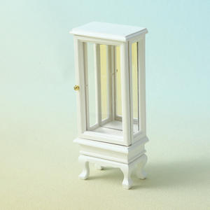 Blanco puro DIY juguete de madera casa de muñecas muebles miniaturas vitrina arco colección superior 12 puntos Ob11 - Product Image 3