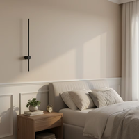 Lampe murale décorative minimaliste pour chambre à coucher, hôtel, couloir, à LED sans fil, à piles, à intensité variable, avec commande tactile, de haute qualité