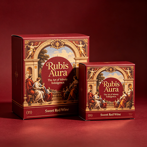 Caja de Cartón Plegable para <span class=keywords><strong>Vino</strong></span> Tinto, Directo de Fábrica, para Empaque Comercial de Bebidas - Product Image 2