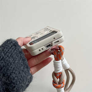 Funda para teléfono móvil con tapa <span class=keywords><strong>de</strong></span> flor <span class=keywords><strong>de</strong></span> tulipán dibujada a mano para <span class=keywords><strong>Samsung</strong></span> Z Flip 3 4 5 6 diseño <span class=keywords><strong>de</strong></span> línea <span class=keywords><strong>de</strong></span> piel <span class=keywords><strong>de</strong></span> PC <span class=keywords><strong>de</strong></span> estilo simplista - Product Image 5