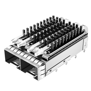 2198226-2 Te tương thích ganged <span class=keywords><strong>1x2</strong></span> cổng ánh sáng Ống Press-Fit <span class=keywords><strong>SFP</strong></span> + Cage với tản nhiệt - Product Image 1