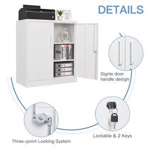 Classeur en acier avec serrure <span class=keywords><strong>Casier</strong></span> de classement en métal pour bureau à domicile salle de sport école pour cuisine et salon stockage - Product Image 4