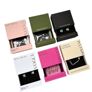 Joyero de película Logologo personalizado, bolsa de joyería y caja, cajón de regalo de lujo, joyero deslizante, embalaje - Product Image 3