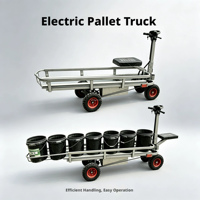 Chariot électrique puissant avec fonction de conduite avant-arrière pour serres, vergers, cueillette de fruits et transport de légumes