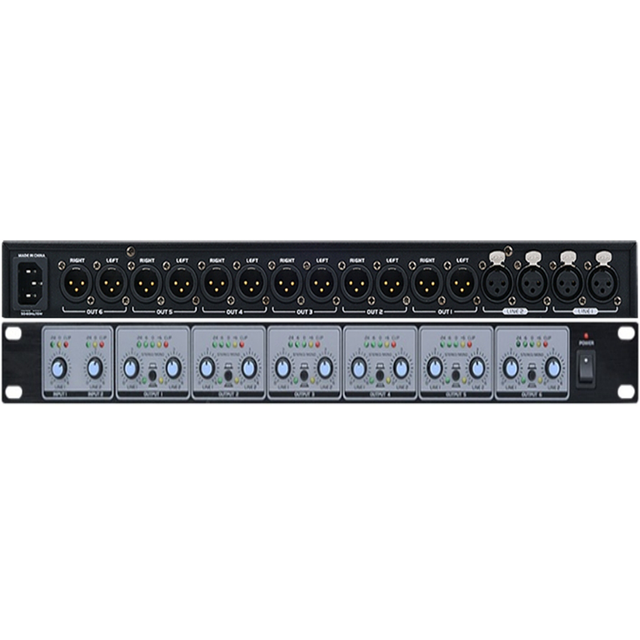Audio signal Distributor, Stage Performance Conference Engineering Amplifier, Linear Array Audio Outdoor Performance Splitter
