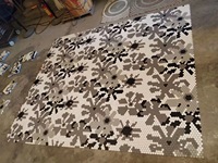 Petite mosaïque en forme d'hexagone en porcelaine noire et blanche carrelage en céramique poli et mat pour sol et mur