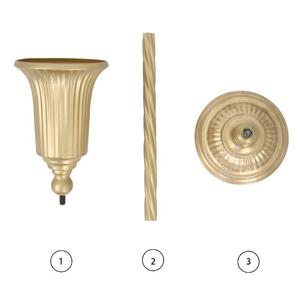 Vase en métal haut de gamme de style rétro européen, finition dorée, en fer forgé, pour la décoration d'allées de mariage, porte-fleurs de style traditionnel - Product Image 5