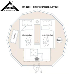 Tente de glamping Safari Lodge, <span class=keywords><strong>yourte</strong></span> mongole pour 2 personnes, imperméable, tissu Oxford 900D, pour hébergement <span class=keywords><strong>en</strong></span> resort - Product Image 4