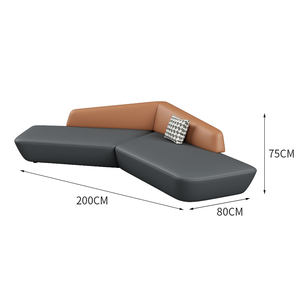 Ensemble de canapés modulaires Alien pour hall d'hôtel et réception d'entreprise, finition en cuir durable - Product Image 6