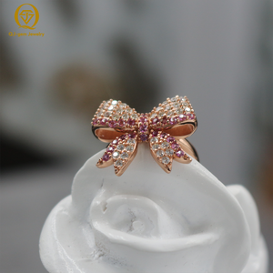 แหวนเพชรเพาะเลี้ยงแบบกำหนดเองสำหรับผู้หญิง เงินแท้ 925 ทอง 10K 14K 18K แพลตตินั่ม เครื่องประดับชั้นดี รับผลิตตามสั่ง ขายส่ง - Product Image 2
