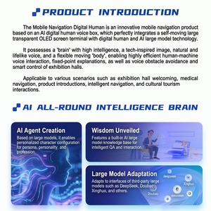 Affichage numérique <span class=keywords><strong>OLED</strong></span> transparent sur pied mobile de 55 pouces avec animation pour ascenseurs - Product Image 2